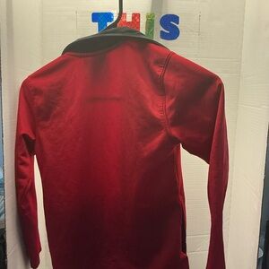 Boys Red Black Sweater Full Zipper Sz s 6/7 And1 Color block full zipper used